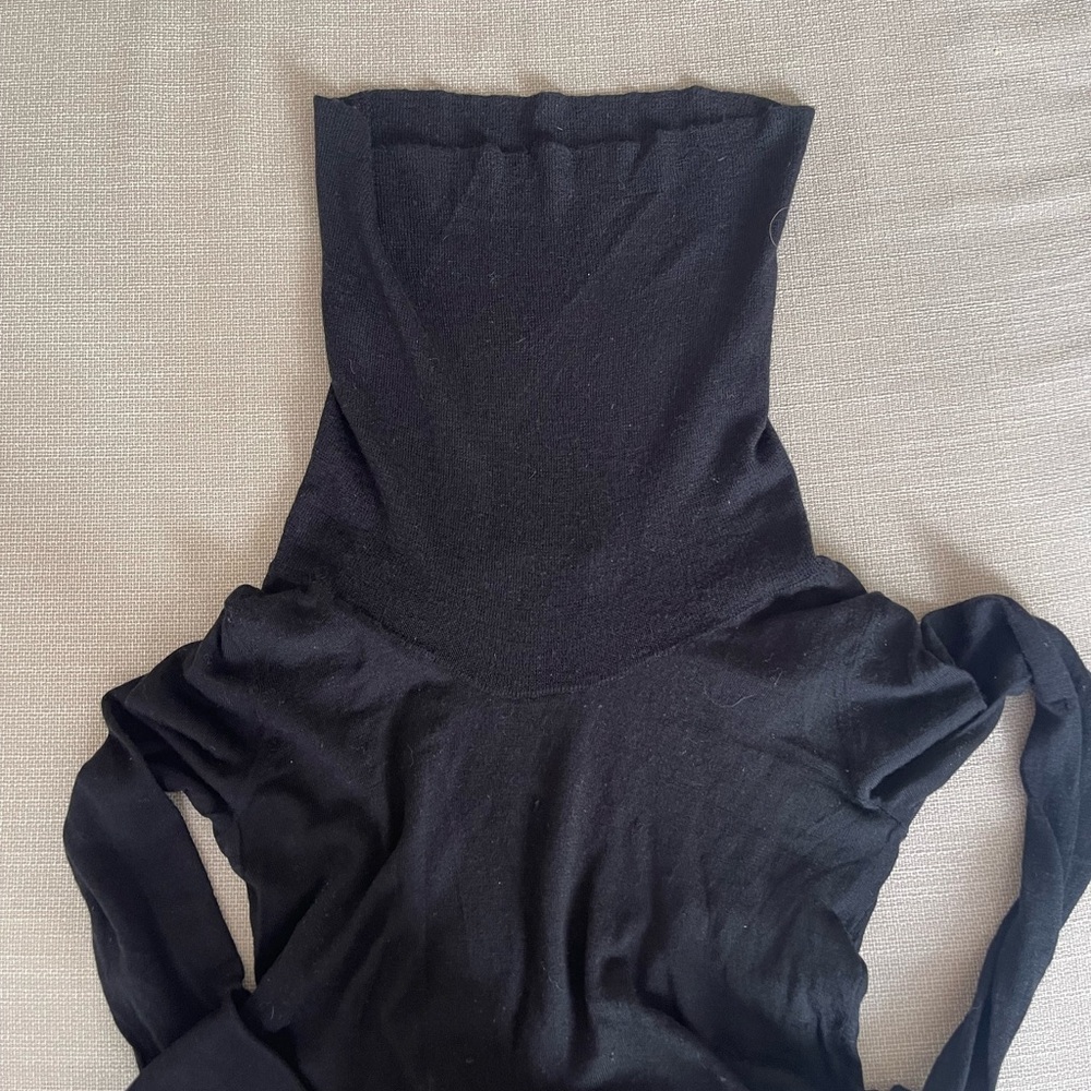 BCBGMaxAzria Elegant Black Cowl Neck Sweater